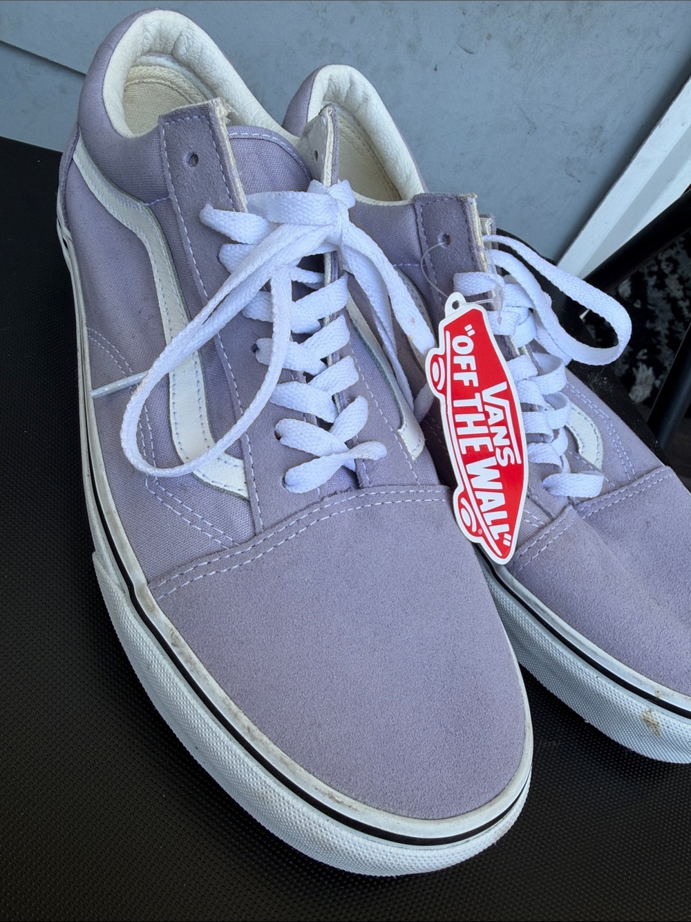 Vans Lavender Old Skool Sneakers with White Stripe